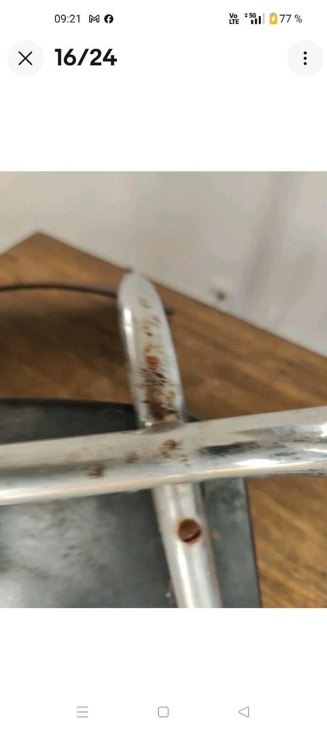 Jacques Hitier chair for Tubauto, 1950s, Bakelite style seat