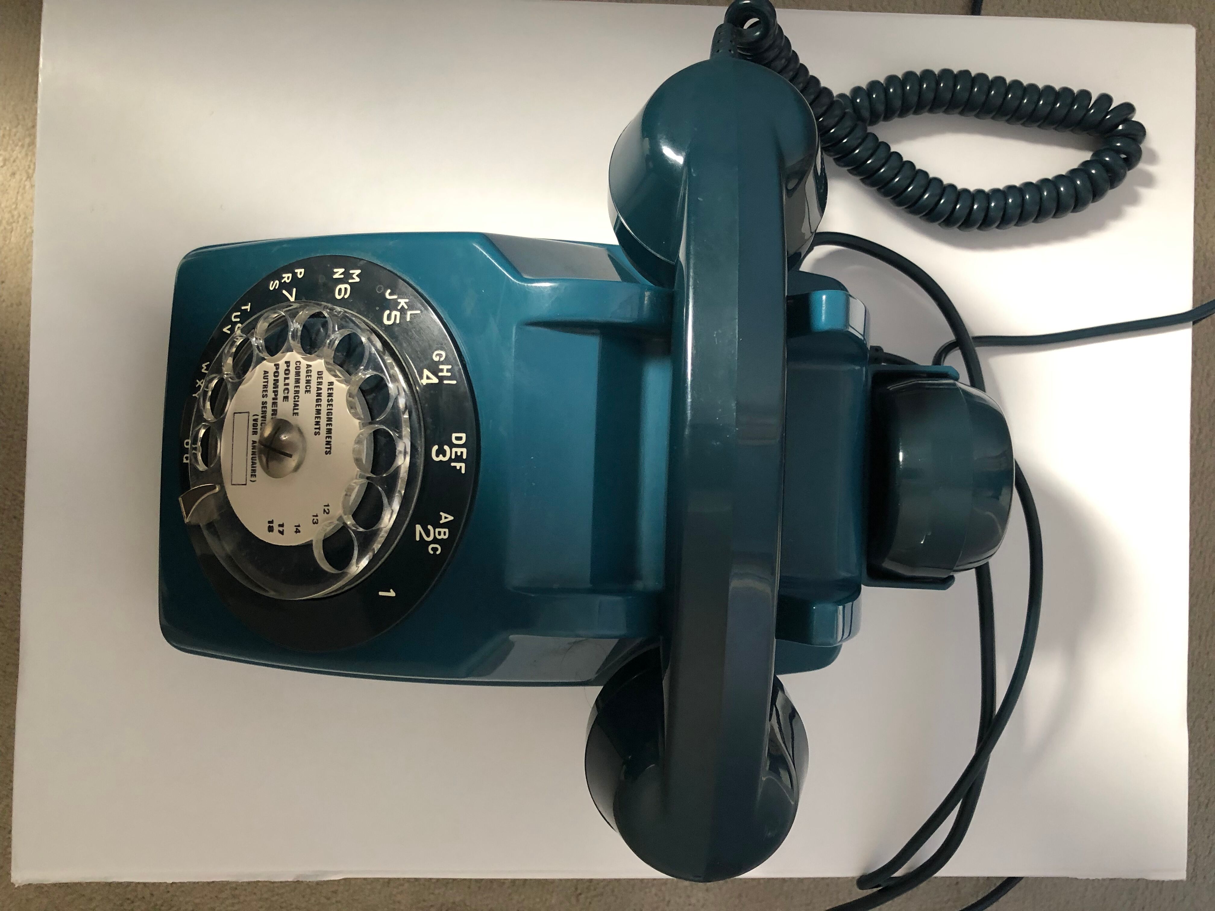 Vintage blue phone
