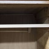 Armoire penderie 1950 pieds compas portes coulissantes plateau neuf