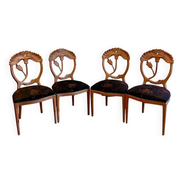 4 chaises de salle à manger du milieu du siècle Phyllis Morris vintage