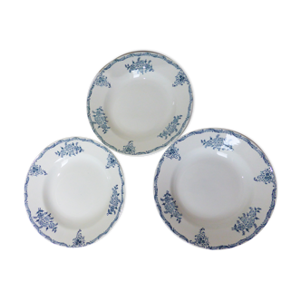 4 assiettes creuses vintage de St Amand