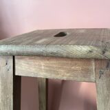 High wooden stool