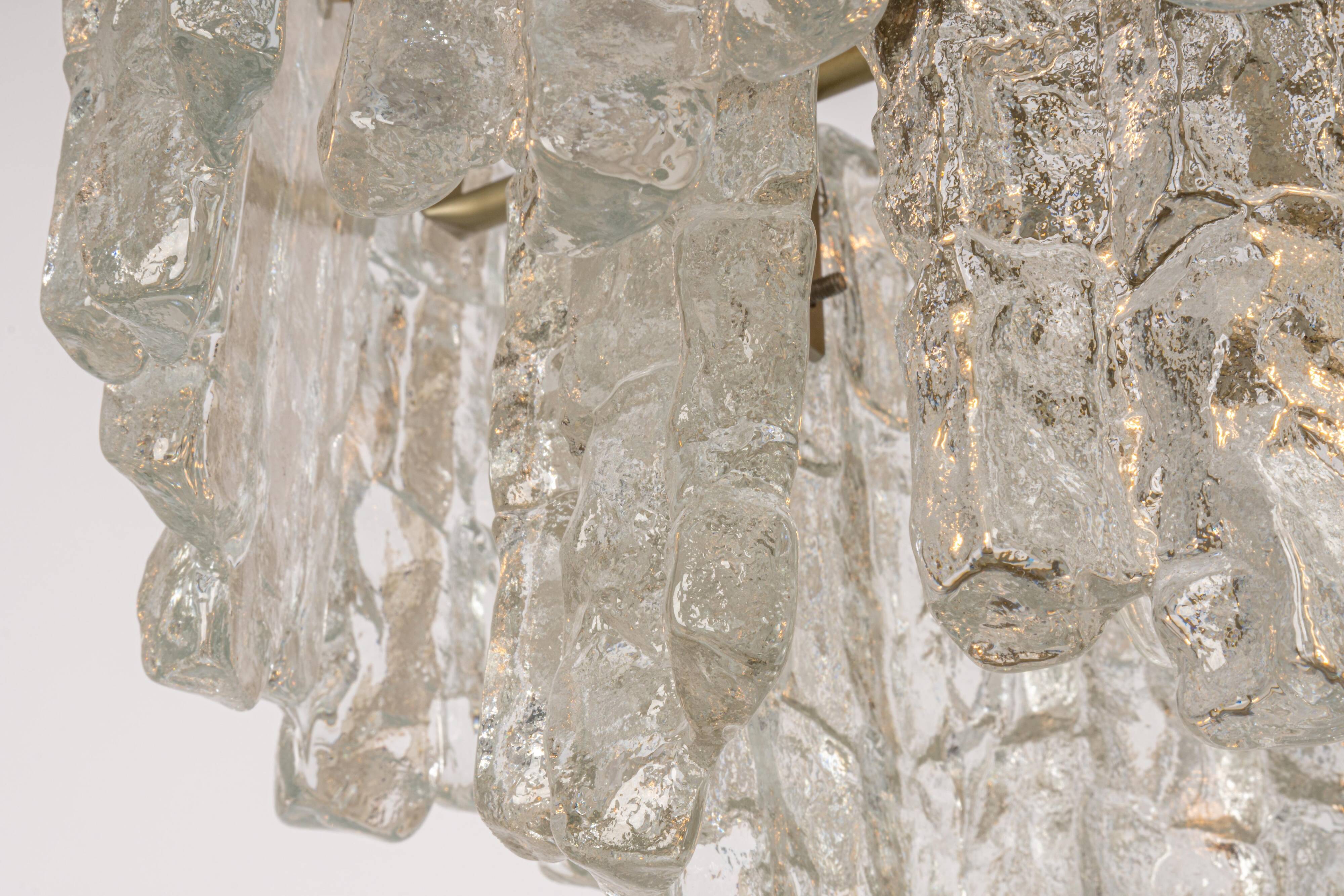 Murano glass ice chandelier by Kalmar, Austria, 1960s