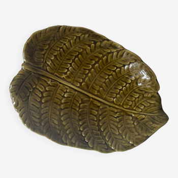 Ceramic fern dish Sarreguemines