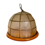 Pendant lamp in mother-of-pearl and vintage brass