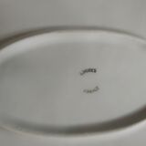 Large serving dish in Limoges porcelain Flower baskets, fruit - early 20th