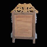 Small mirror, silver-leafed wood