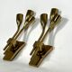 Lumi Milano, Mid-Century Modern pair of Italian brass sconces from 60s
