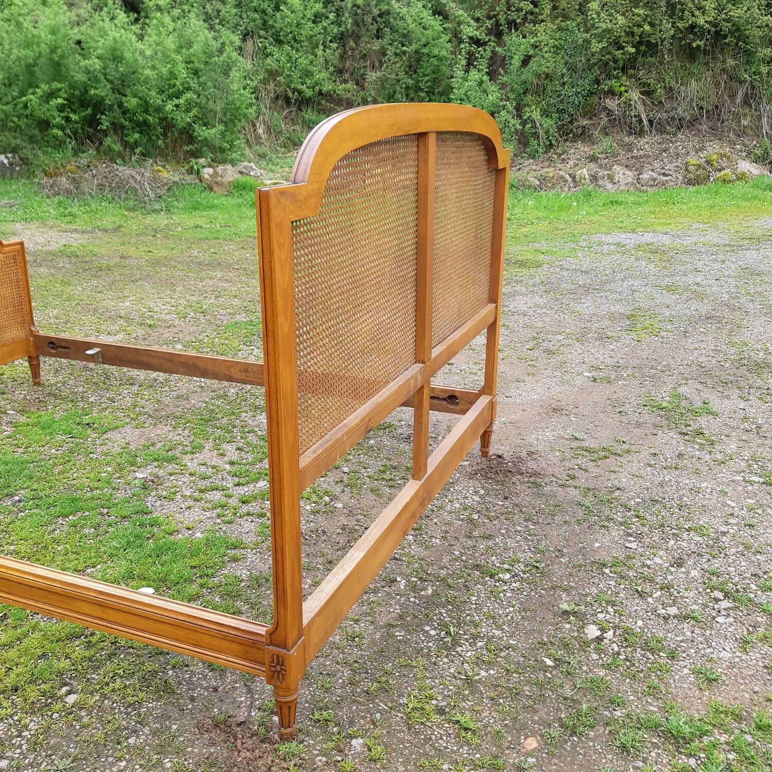 Louis XVI style cane bed