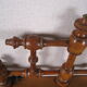 Napoleon III wall shelf in asian bamboo-style blond wood with 3 XIX trays