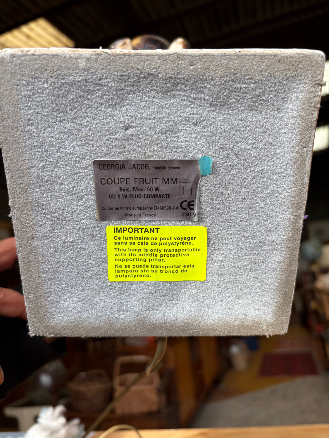 Georgia Jacob Lamp – Vintage draped model (71 cm)