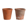 Lot de 2 pots en terre cuite