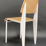 Chair - Metal and Wood - Design - In the Style of Jean Prouvé