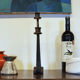 Brutalist wrought iron candle holder beaten