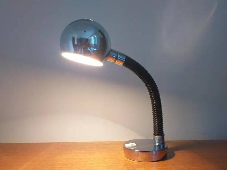 Midcentury Table Lamp Elbow, Targetti Sankey, Italy, 1970s