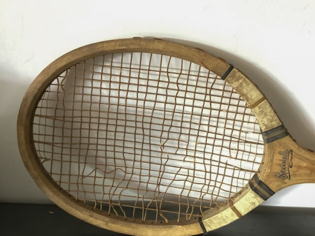3 Vintage wooden tennis racket