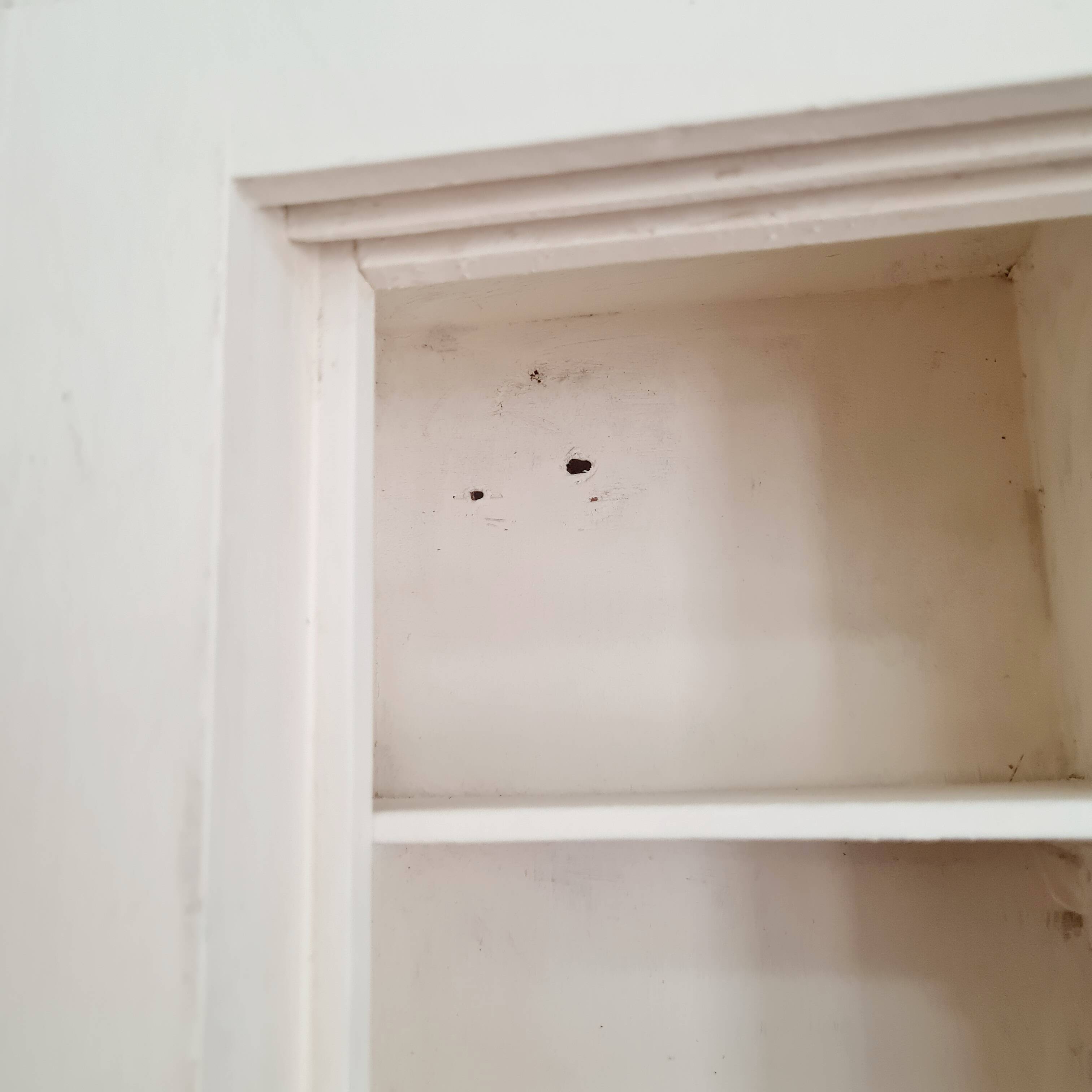 Old white medicine cabinet