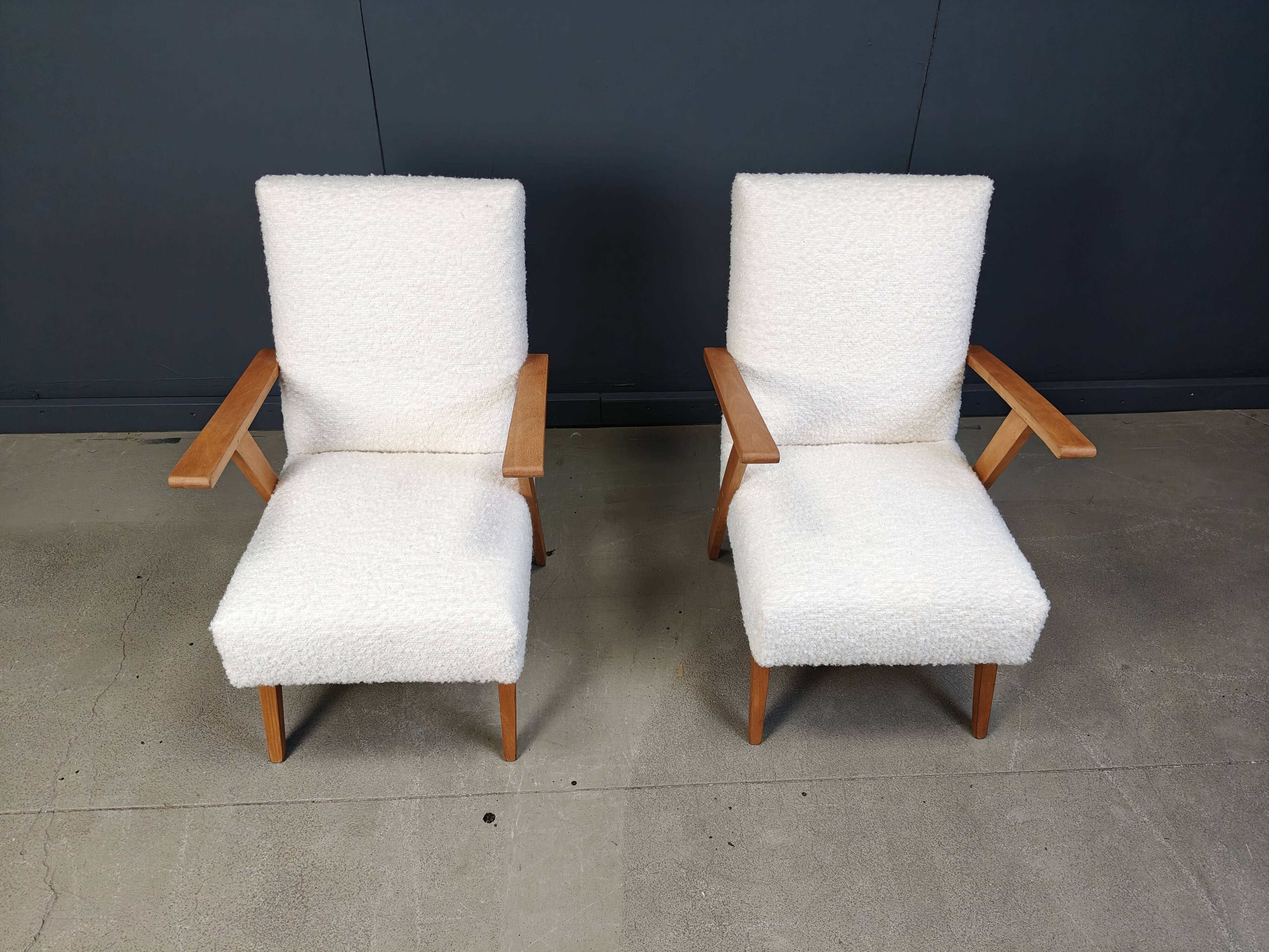 Pair of mid century dutch armchairs, 1960s