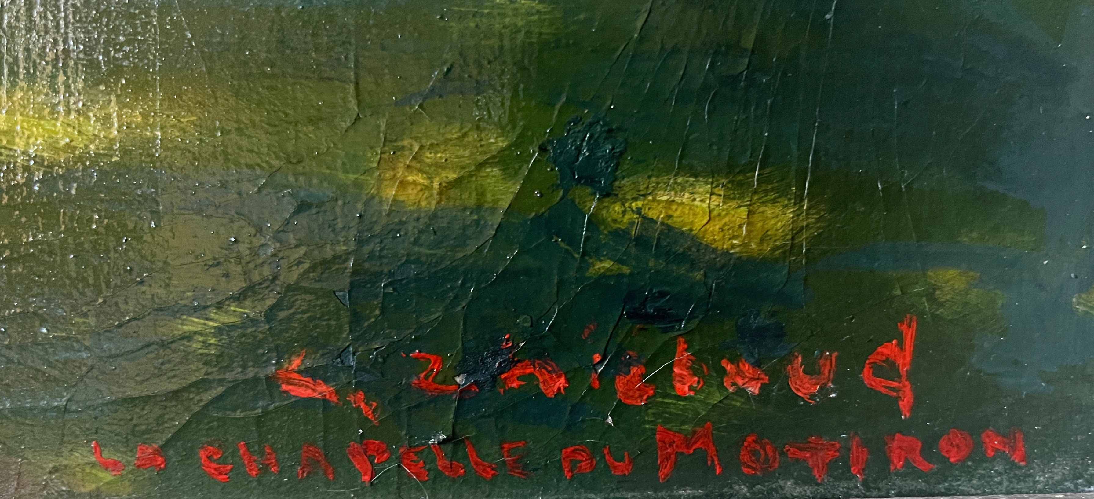 HST painting "Landscape of the Vosges" by Thiebaud Chapelle du Motiron Val-d'Ajol