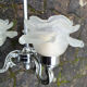 Suspension chrome chandelier and Murano glass paste, 20s / 30s.