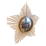 Very beautiful vintage rattan sun mirror
