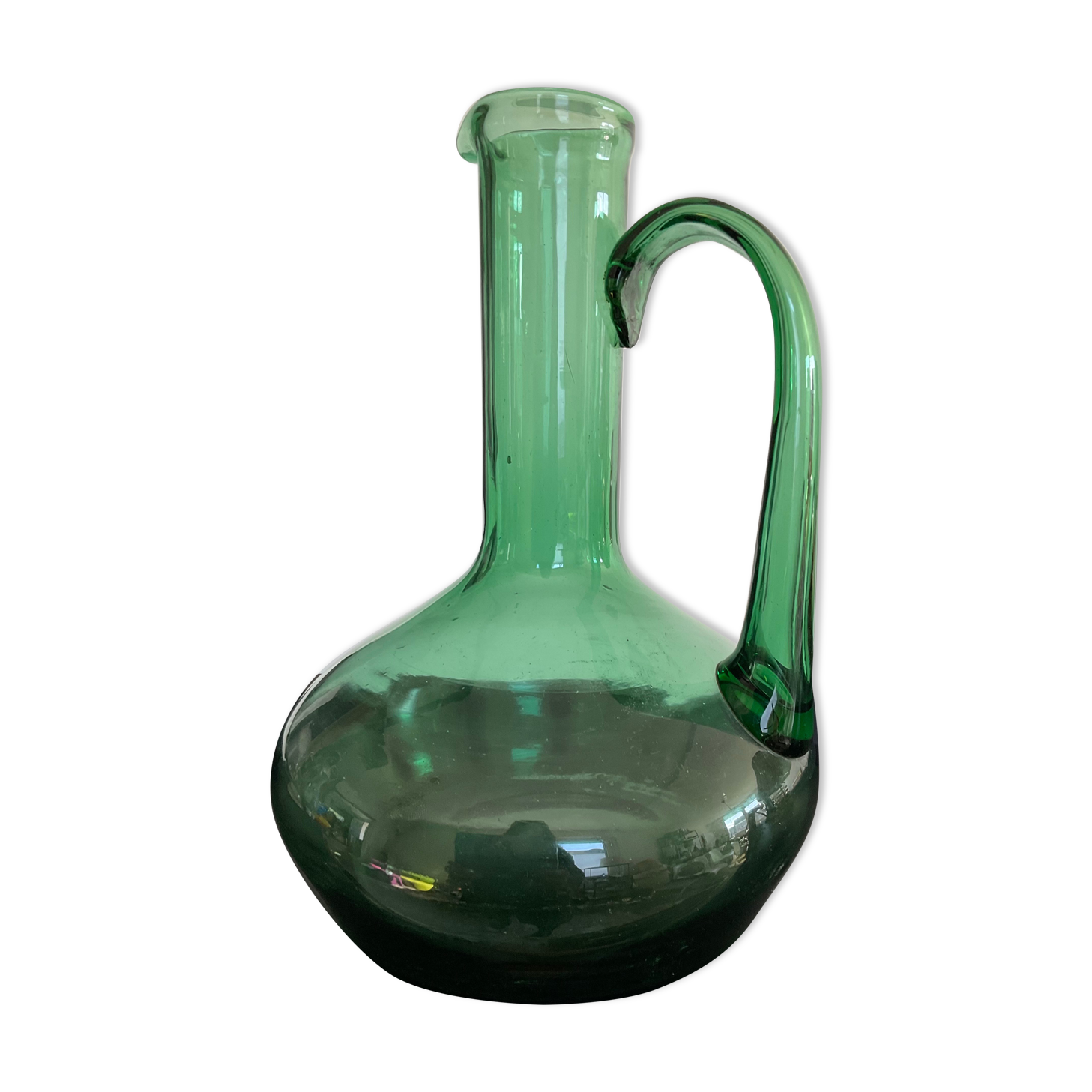 Vintage decanter bottle in blown glass 70s