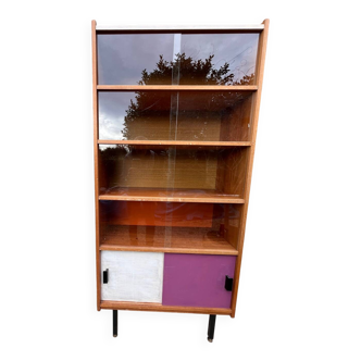 Vintage glass-fronted bookshelf