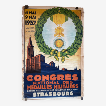 Affiche Congres 1937 Strasbourg