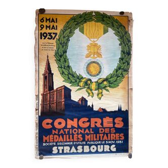 Affiche Congres 1937 Strasbourg