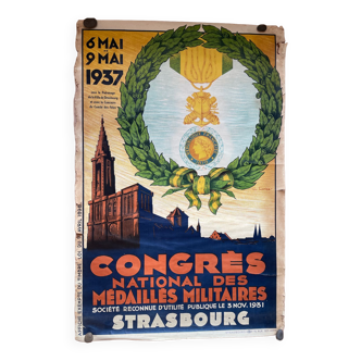 Affiche Congres 1937 Strasbourg