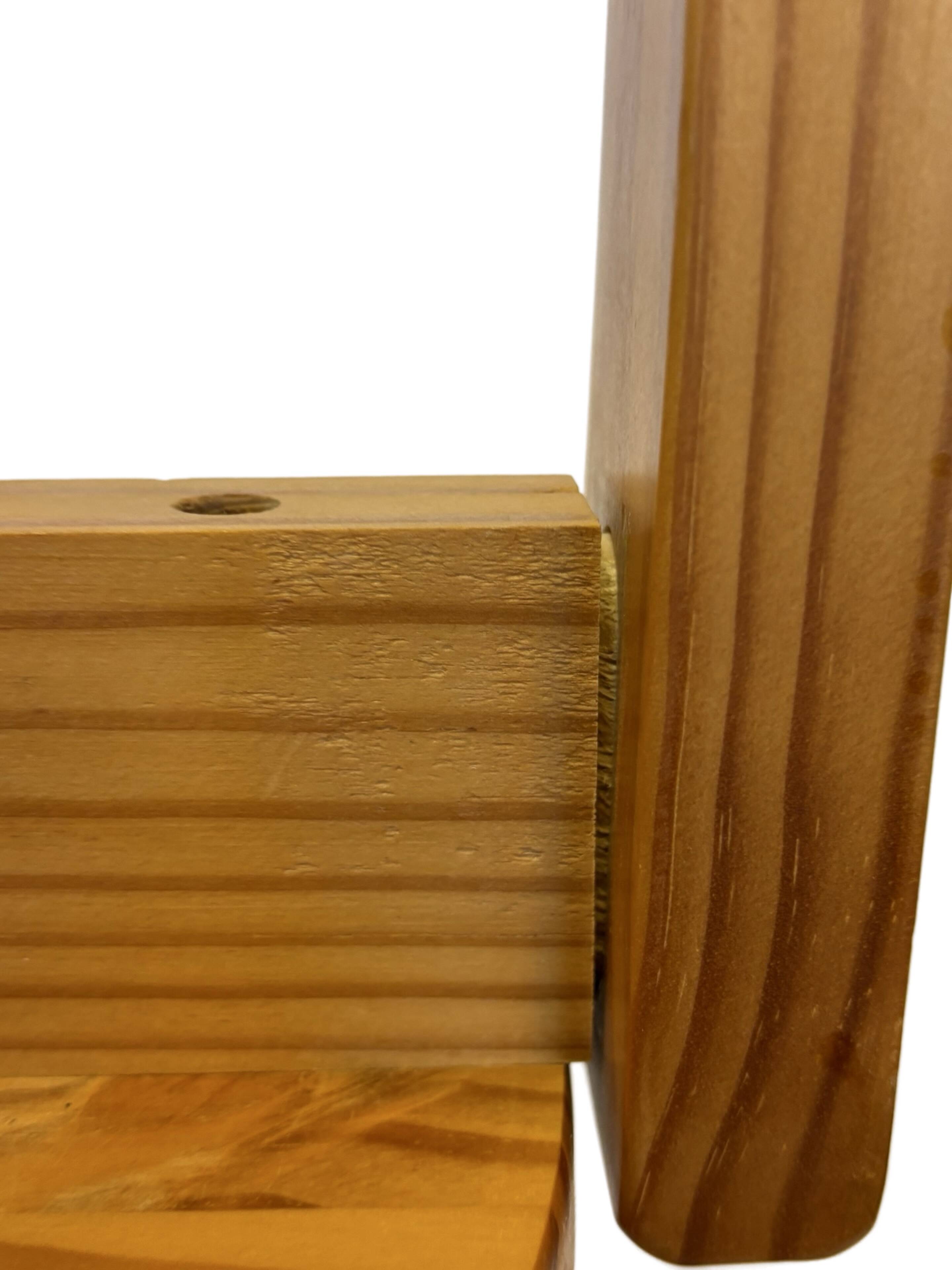 Mid century pinewood stool, minimalistic design 1960s