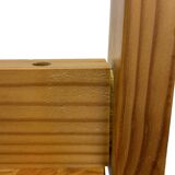 Mid century pinewood stool, minimalistic design 1960s