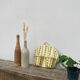 Wall-mounted planter or cutlery drainer in yellow vintage ceramic