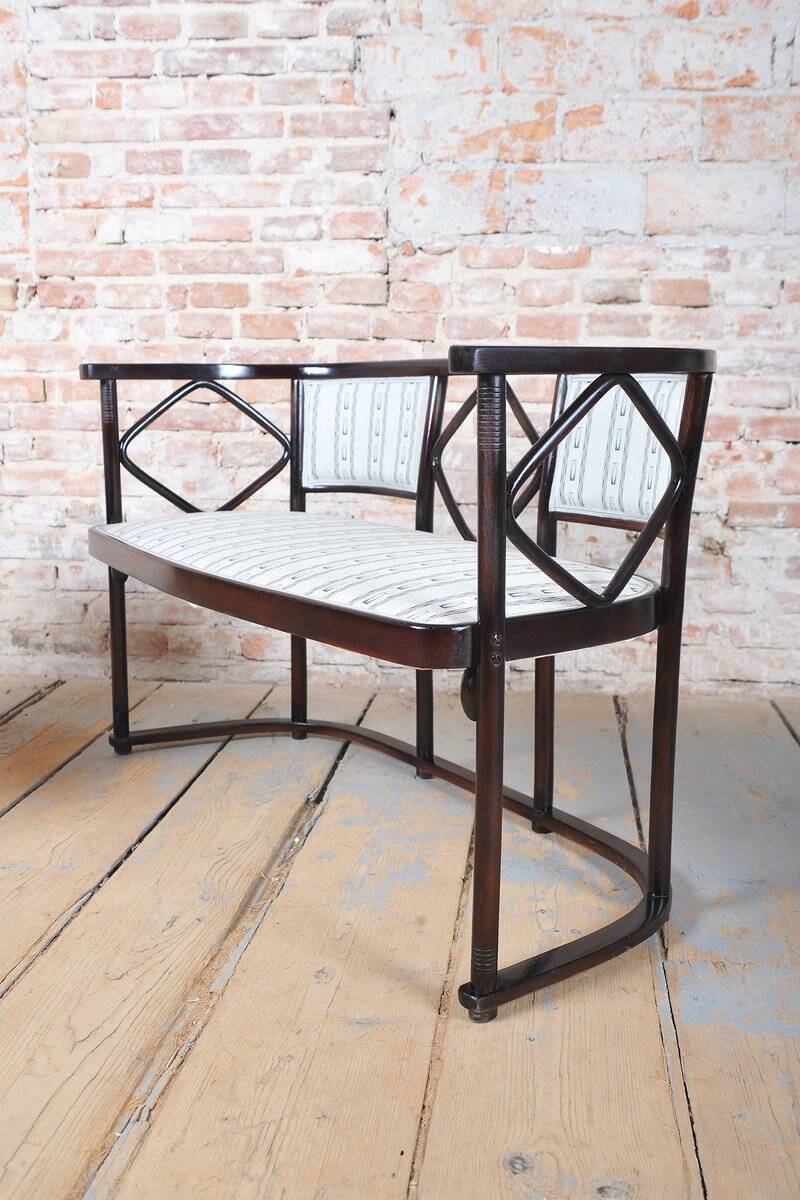 Art Nouveau Seating Set in Beech from J.F.M. Hoffmann, Austria, 1910s, Set of 3