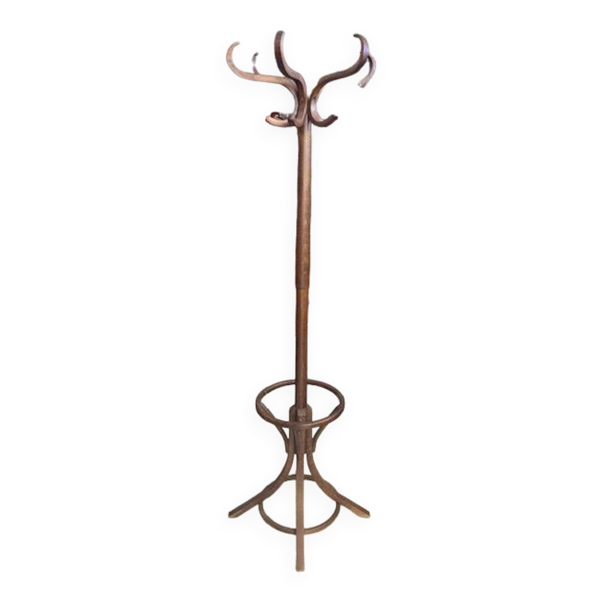 Wooden parrot coat rack