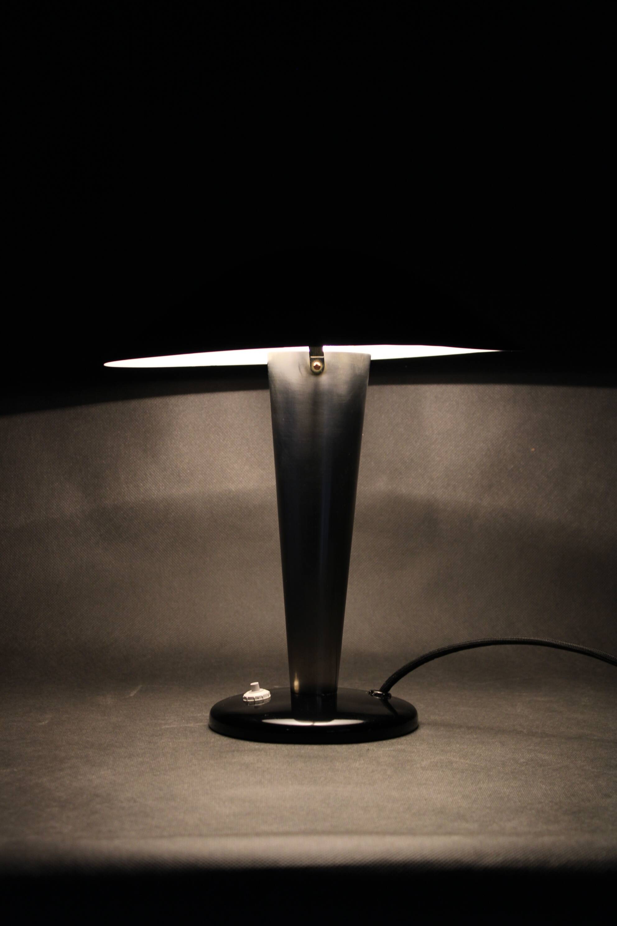 1930s Bauhaus Mushroom Table Lamp , Czechoslovakia