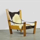Vintage safari easy chair by john de haard / 1960s  gebroeders jonkers