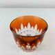 Orange overlay crystal glass in Piccadilly style by Baccarat.