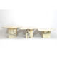 Suite of three marble trundle tables, 1970s