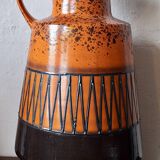 Large vintage Brutalist ceramic floor vase, 1970s