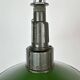 Industrial Green Enamel Military Pendant Lamp with Cast Aluminium Top, 1960