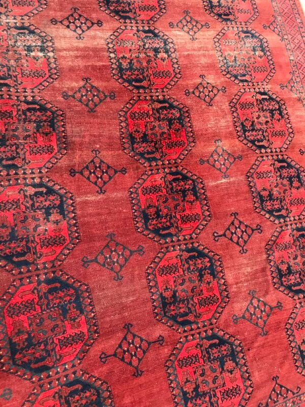Large carpet former Turkmen afghan handmade 286 X 342 CM