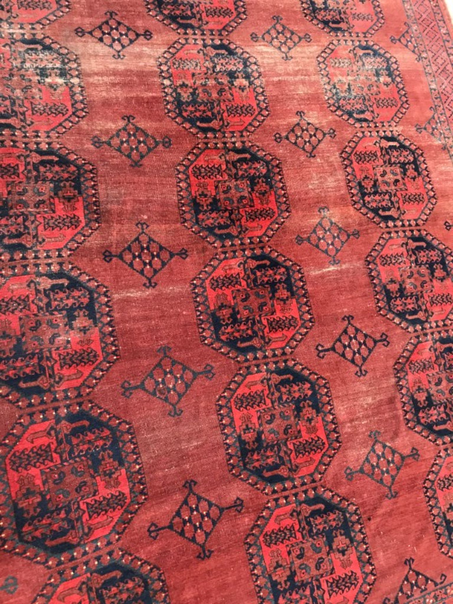 Large carpet former Turkmen afghan handmade 286 X 342 CM