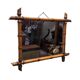 Large French Faux Bamboo Mirror, 1st half 1900s