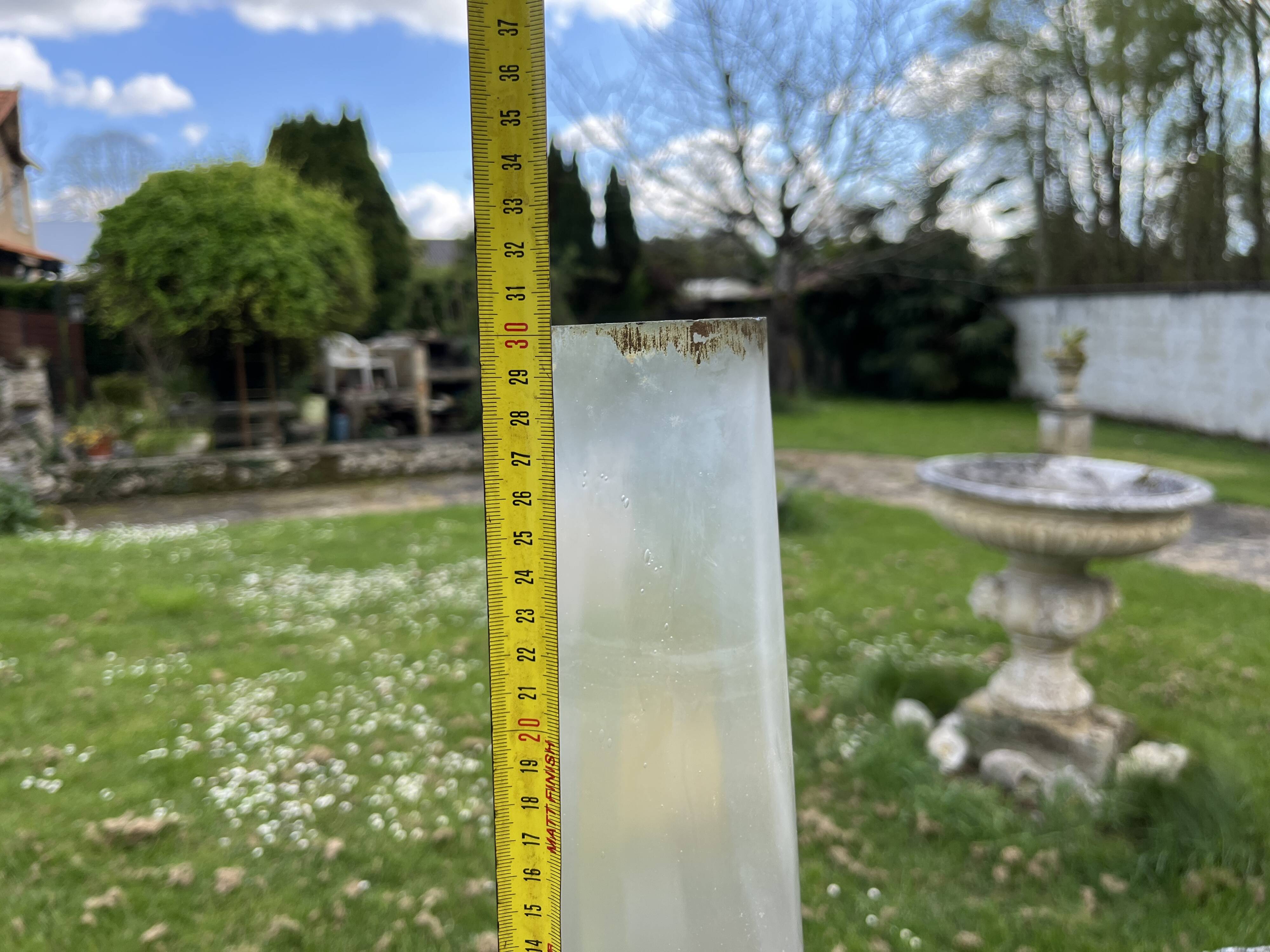 Cylindrical Art Nouveau vase with enamelled decoration of violets.