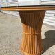 Dining table, rattan and glass