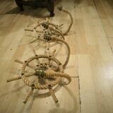 Pair of rope wall lights