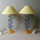 Paire de lampes design Trait d'Union des années 80