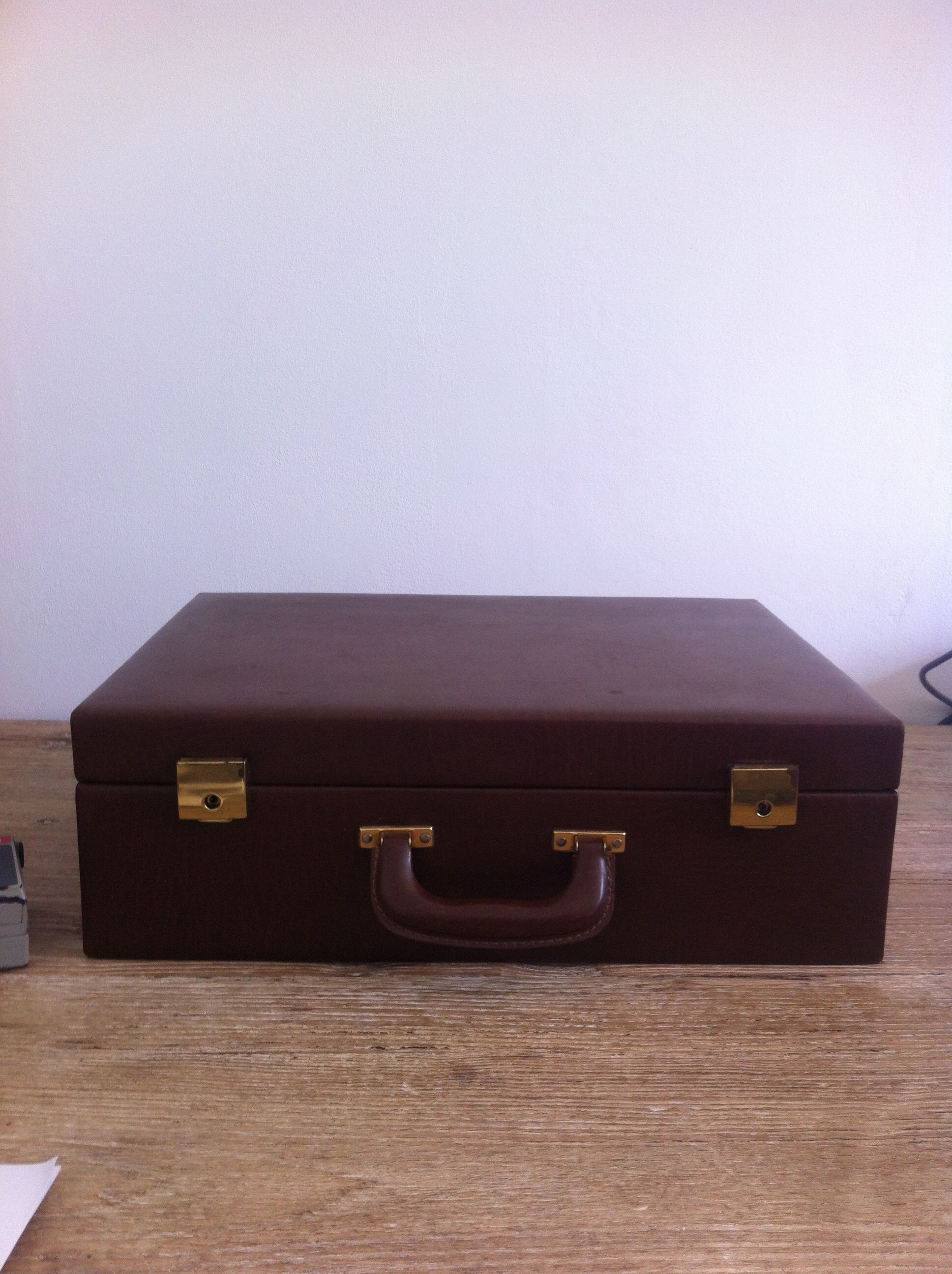 Vintage faux leather suitcase