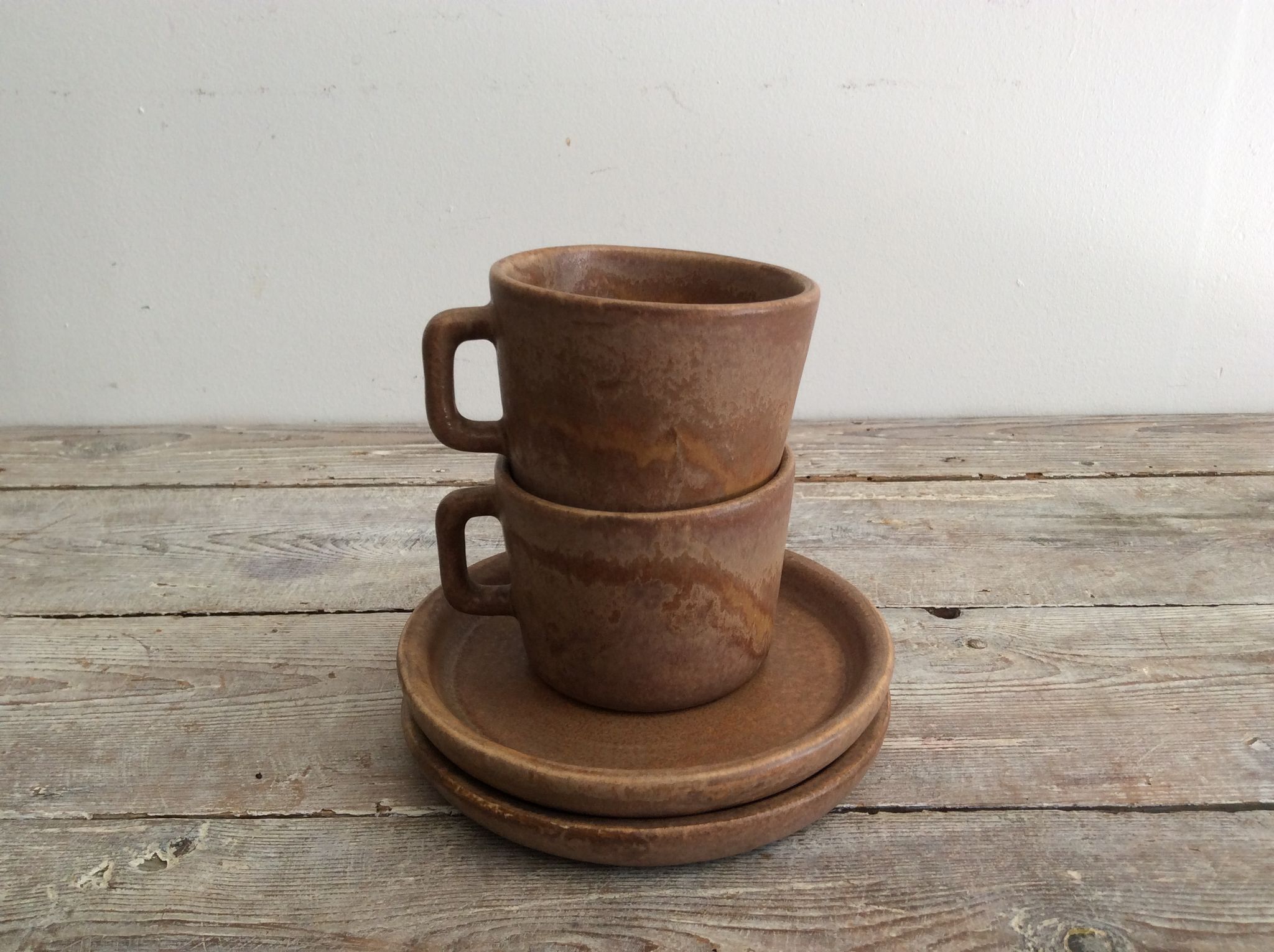 Set of 2 sandstone coffee cups